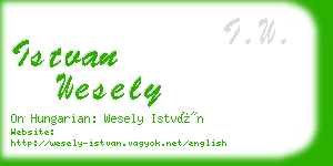 istvan wesely business card